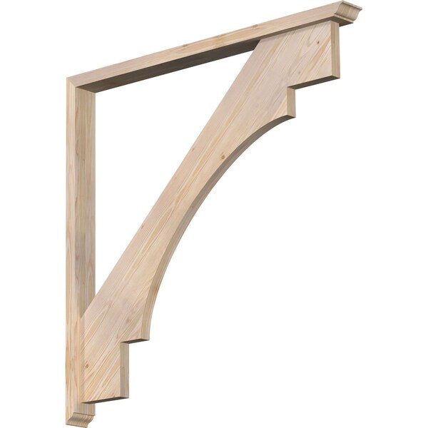 Ekena Millwork Merced Traditional Smooth Bracket w/ Offset Brace, Douglas Fir, 3 1/2"W x 42"D x 42"H BKT0402X42X42MRC01SDF - main